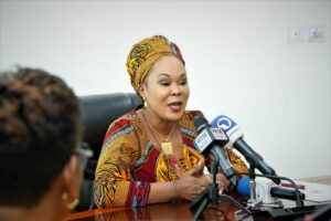  “WOMEN EMPOWERMENT CAN SCALE UP NATIONAL GROWTH” – BARR UJUThe Honorable Minister of Women Affairs Barr Uju Kennedy has reiterated optimism that a coordinated and sustained empowerment of Nigerian women can go long way to enhance national development.Speaking during a media brief in her office, Barr Uju said that part of the reasons why poverty is still an issue in the country is due to our inability to unlock the full potentials of the Nigerian women adding that the average woman in our society is very industrious by nature as she copes with domestic chores and other external engagement to earn a living for the family.  According to her, “when more women are empowered, it will not only make them supportive of their husbands, they will be more involved in productive ventures that will enhance the nation’s economic growth” she said.She also told the media that part of her policy thrust include the introduction of Women Cooperative groups as part of measures to coordinate the women groups into forming Cooperatives and exposing them to skills acquisition programs that will unlock their potentials.The Minister also said that talks have been initiated with the Honorable Minister of Education to integrate vocational training into School curriculum to enhance the capacity of school children to produce basic necessities such as toothpicks, cotton buds, computer programing, coding and other digital skills that will get them fully engaged and desist from all forms of criminalities.She also recalled her commitment to the Women Affairs Ministry to sustain the fight against sexual and gender-based violence especially female genital mutilation which has received the endorsement of President Bola Ahmed Tinubu, Attorney-General of the Federal with additional support from the State Governors’ Forum being expected to provide all inclusive approach to the national push to eradicate these social vices which depreciates the morale and self-esteem of the Nigerian women in line with the Renewed Hope of Mr. President and solicited the support of the media to fight this scourge which will form part of achievements in her first 100 days in office.Ohaeri Osondu Joseph, Fnipr, Fcai, KJW
Special Adviser, Media
Honorable Minister of Women Affairs“WOMEN EMPOWERMENT CAN SCALE UP NATIONAL GROWTH” – BARR UJUThe Honorable Minister of Women Affairs Barr Uju Kennedy has reiterated optimism that a coordinated and sustained empowerment of Nigerian women can go long way to enhance national development.Speaking during a media brief in her office, Barr Uju said that part of the reasons why poverty is still an issue in the country is due to our inability to unlock the full potentials of the Nigerian women adding that the average woman in our society is very industrious by nature as she copes with domestic chores and other external engagement to earn a living for the family.  According to her, “when more women are empowered, it will not only make them supportive of their husbands, they will be more involved in productive ventures that will enhance the nation’s economic growth” she said.She also told the media that part of her policy thrust include the introduction of Women Cooperative groups as part of measures to coordinate the women groups into forming Cooperatives and exposing them to skills acquisition programs that will unlock their potentials.The Minister also said that talks have been initiated with the Honorable Minister of Education to integrate vocational training into School curriculum to enhance the capacity of school children to produce basic necessities such as toothpicks, cotton buds, computer programing, coding and other digital skills that will get them fully engaged and desist from all forms of criminalities.She also recalled her commitment to the Women Affairs Ministry to sustain the fight against sexual and gender-based violence especially female genital mutilation which has received the endorsement of President Bola Ahmed Tinubu, Attorney-General of the Federal with additional support from the State Governors’ Forum being expected to provide all inclusive approach to the national push to eradicate these social vices which depreciates the morale and self-esteem of the Nigerian women in line with the Renewed Hope of Mr. President and solicited the support of the media to fight this scourge which will form part of achievements in her first 100 days in office.Ohaeri Osondu Joseph, Fnipr, Fcai, KJW
Special Adviser, Media
Honorable Minister of Women Affairs MINISTER OF WOMEN AFFAIRS. BARRISTER UJU KENNEDY 