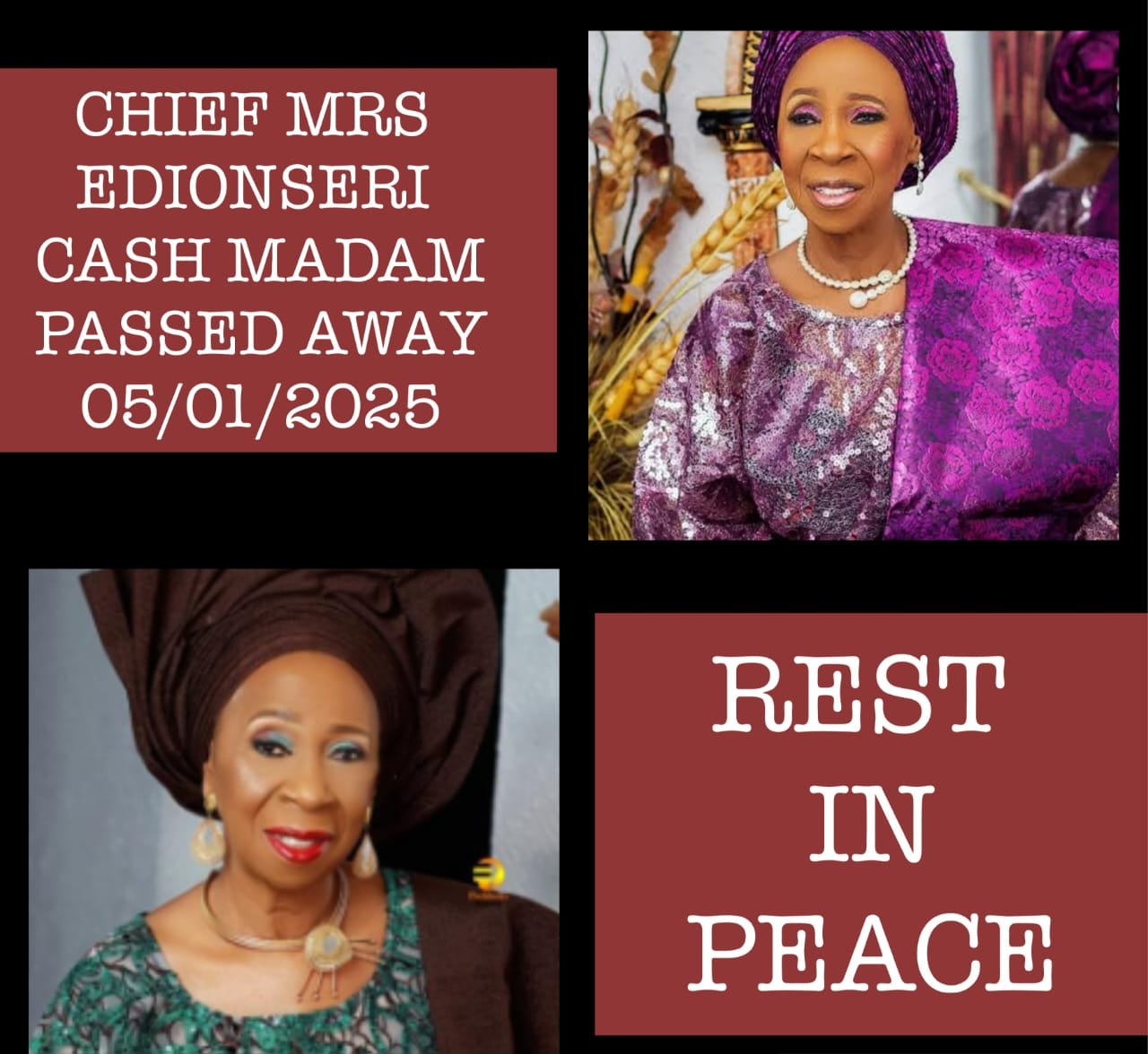 Nigerians Social Community UK Mourns the of ‘Cash Madam’ Adebisi Edionseri